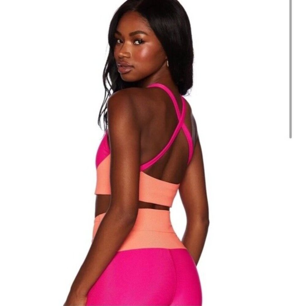 BEACH RIOT Norah Top Magenta Coral Pink Sport - Picture 2 of 6